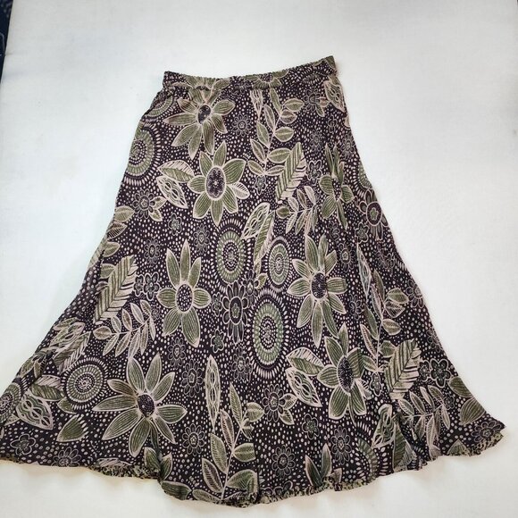 Unbranded Dresses & Skirts - Vintage Skirt M Reversible Floral Boho Festival Y2K Garden Fairy Tea Artsy Maxi